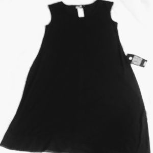 AVENUE BLACK A-LINE CHIFFON DRESS PLUS 14/16 NWT